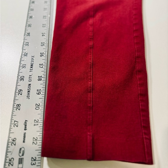 J. Jill Premium Bi-Stretch Cropped Pants Cranberry Red Capri Size 14‎ - Picture 11 of 12